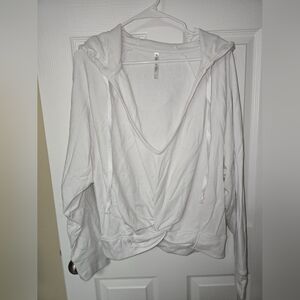Fabletics White Sydney Twist-Front Hoodie Sz XXL